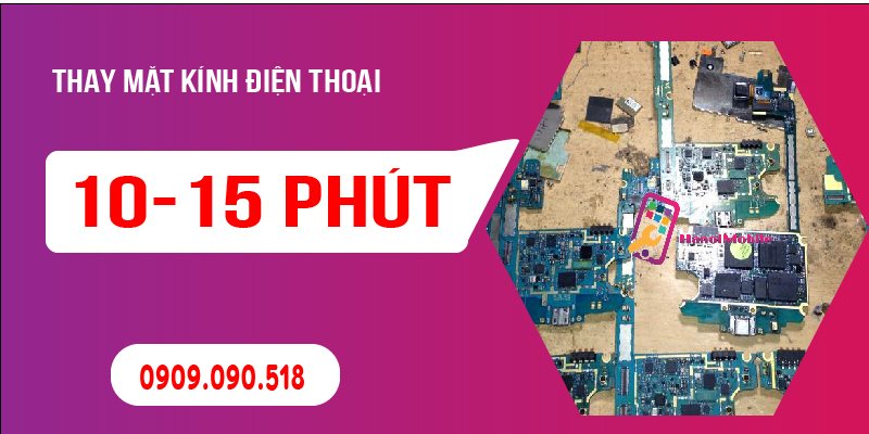 Hình 2 : Thay mặt kính , màn hình điện thoại nhanh chóng 